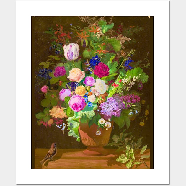 Flowers in a Vase by O.D. Ottesen (digitally enhanced) Wall Art by Amanda1775